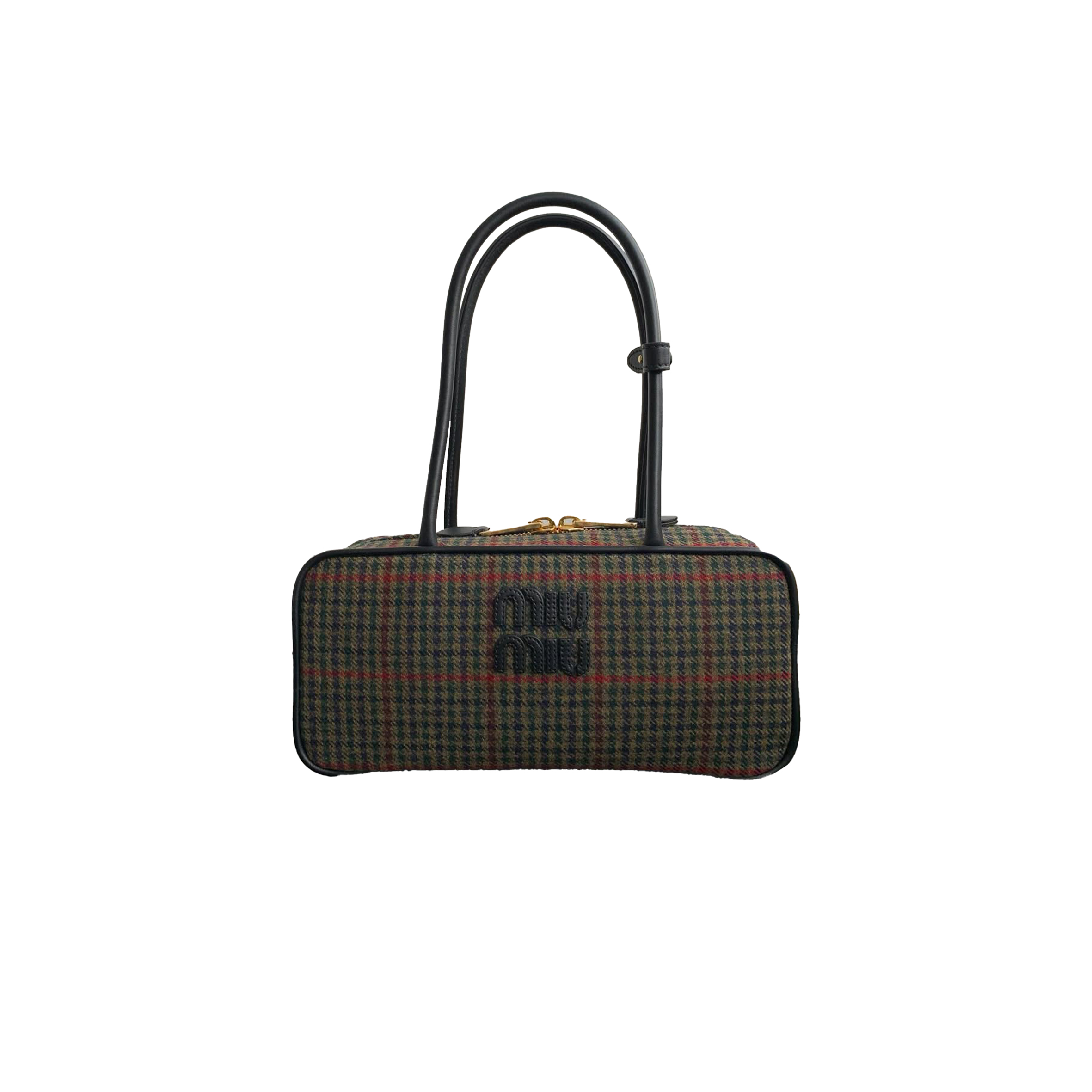 M1v M1v beau tartan leather tote 5bb147 (28*15*9cm)